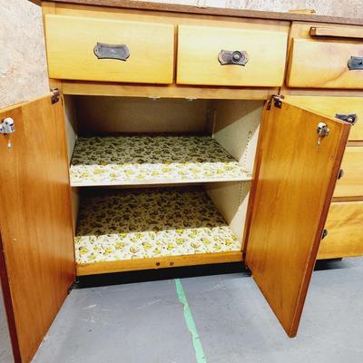 VINTAGE MC SOLID WOOD KITCHEN / UTILTIY CABINET