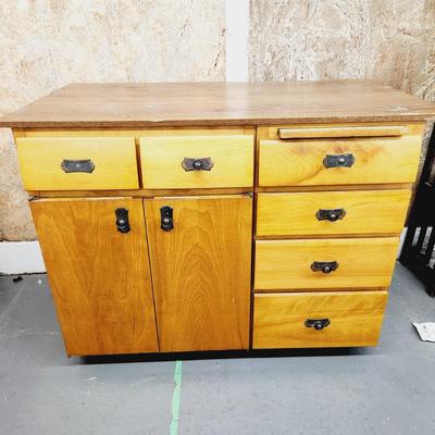 VINTAGE MC SOLID WOOD KITCHEN / UTILTIY CABINET