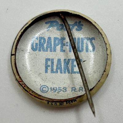 1953 Grapenut Flakes Pat Brady Pin