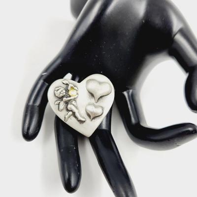 PEWTER HEART PIN