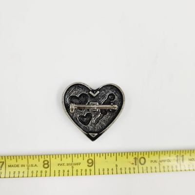 PEWTER HEART PIN