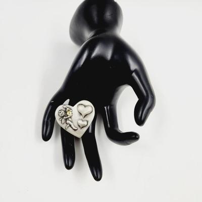 PEWTER HEART PIN