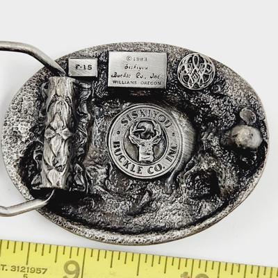 SISKIU BUCKLE CO PEWTER BEAR BUCKLE