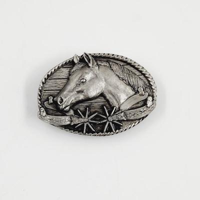 SISKIYOU PEWTER HORSE BELT BUCKLE