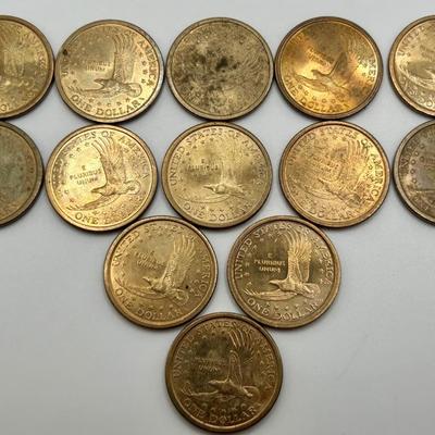13 2000-P Sacagawea Dollar Coins