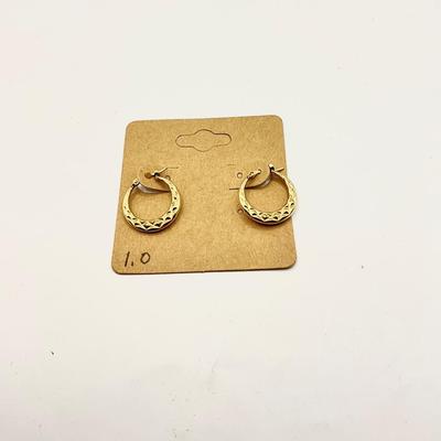1584 14k Yellow Gold Hoop Earrings
