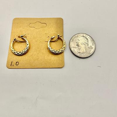 1584 14k Yellow Gold Hoop Earrings