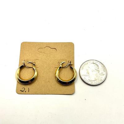 1655 14k Yellow Gold Solid Hoop Earrings