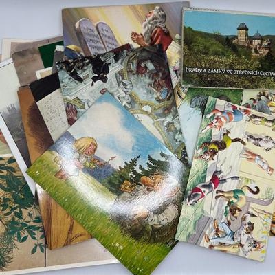 40 Assorted Vintage Unused Postcards