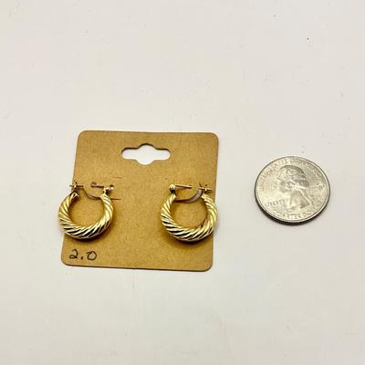 1658 14k Yellow Gold Hoop Earrings
