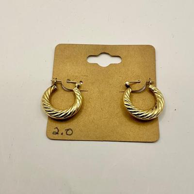 1658 14k Yellow Gold Hoop Earrings