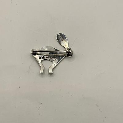 1667 Handcrafted Alden Hoskie Navajo Rabbit Brooch