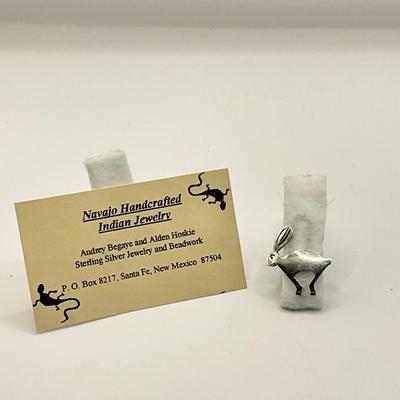 1667 Handcrafted Alden Hoskie Navajo Rabbit Brooch