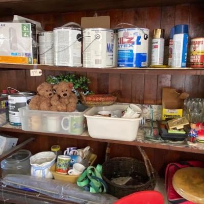 Shelf with contents
