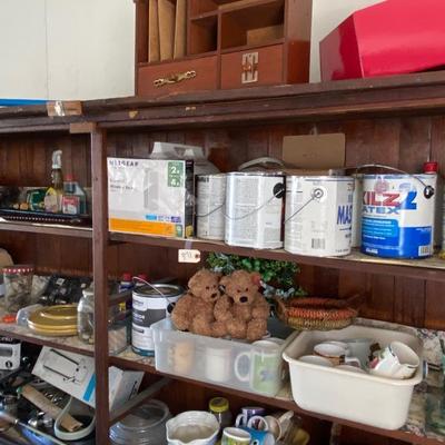Shelf with contents