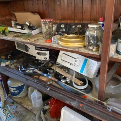 Shelf with contents