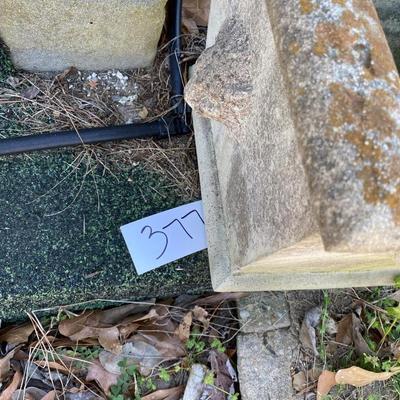 Pair concrete lion planters