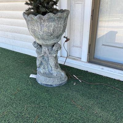 Pair angel-cherub planters