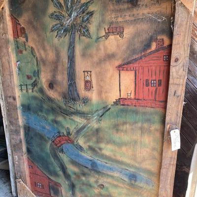 Hand painted door section