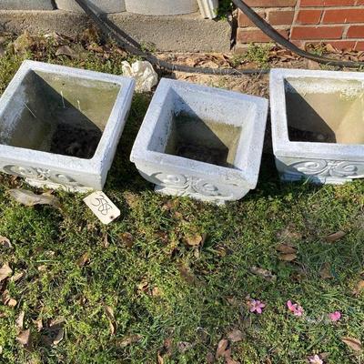 concrete planter lot