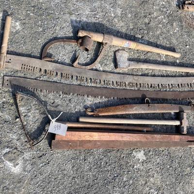 Log roller, crosscut saw lot