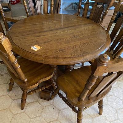 Vintage dining table chairs set