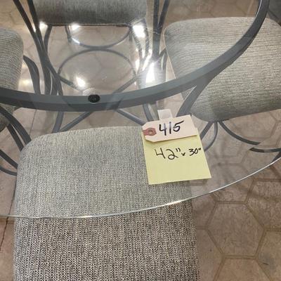 Glass top dining table chairs