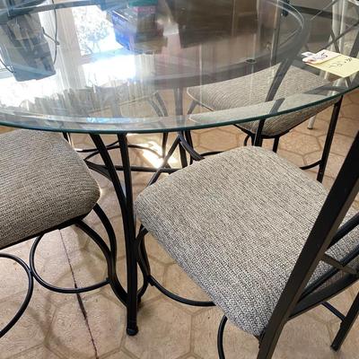Glass top dining table chairs