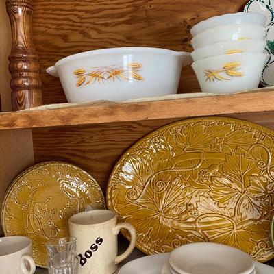 Kitchen cabinet vintage items lot