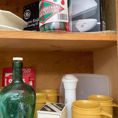 Kitchen cabinet vintage items lot