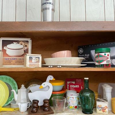 Kitchen cabinet vintage items lot