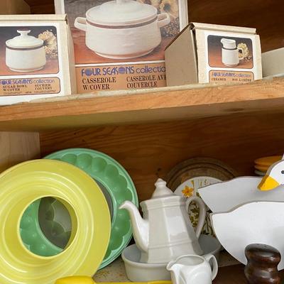 Kitchen cabinet vintage items lot