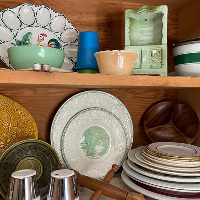 Kitchen cabinet vintage items lot