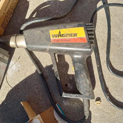 POWER TOOLS, GALVANIZED WATERING CAN, HAND VAC AND JUMPER CABLES
