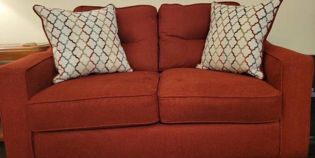 Matching Red Loveseat