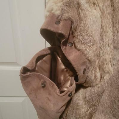 Unique 1 of a kind Rabbit and Suede jacket