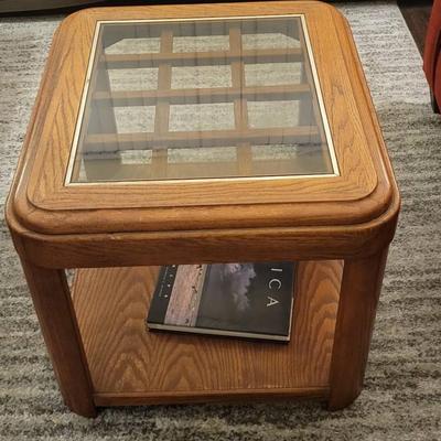 Oak and glass Coffee Table