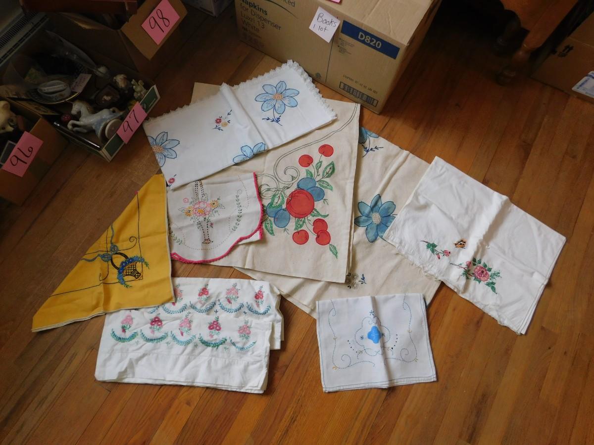 NEEDLEPOINT FINISHED AND UNFINISHED LINENS