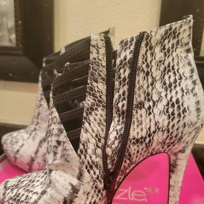 Snakeskin Stiletto Booties
