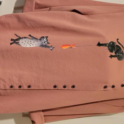 Cute blouse with cats