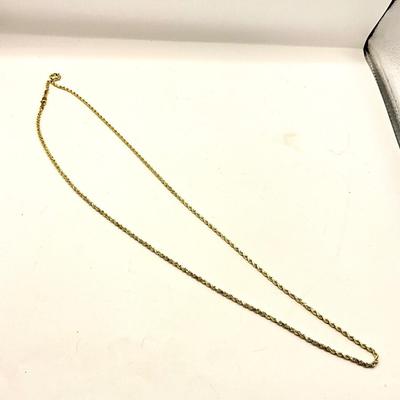 1670 14k Yellow Gold Diamond Cut Solid Rope Necklace