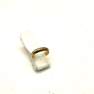 1673 14k Yellow Gold Beaded Edge Wedding Band Size 9