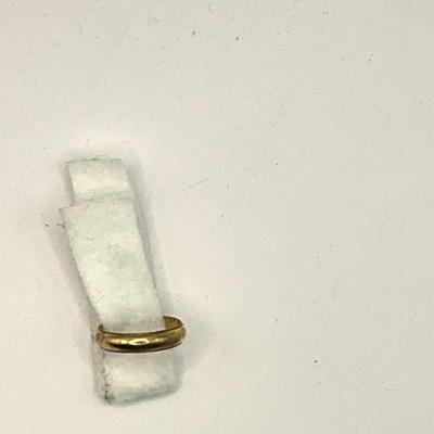 1673 14k Yellow Gold Beaded Edge Wedding Band Size 9