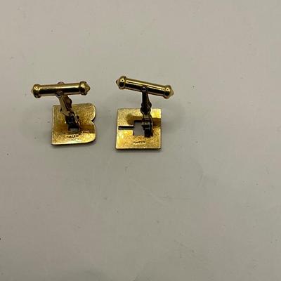 1674 Men's Initial Cufflinks and Tie Bar