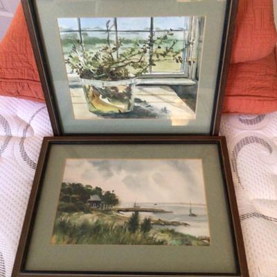 1652 Framed Watercolor Landscapes Local Artist