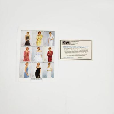 INTERNATION COLLECTORS SOCIENTY PRINCESS DIANA STAMP COLLECTION