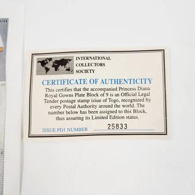 INTERNATION COLLECTORS SOCIENTY PRINCESS DIANA STAMP COLLECTION