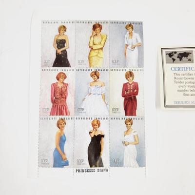 INTERNATION COLLECTORS SOCIENTY PRINCESS DIANA STAMP COLLECTION