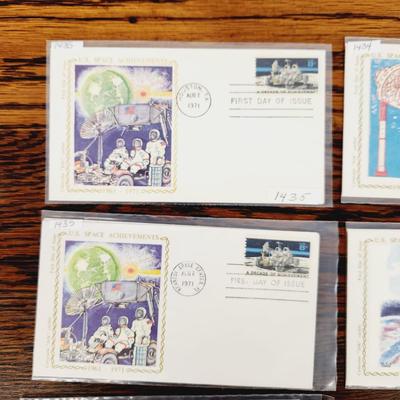 8 PC - 1ST DAY ISSUE STAMPS COLLECTION - US SPACE ACHIEVEMENTS