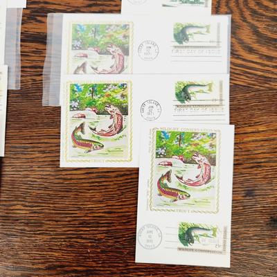 10 PC - 1ST DAY ISSUE STAMPS - WILDLIFE CONSERVATION (ENVELOPES & POSTCARDS)